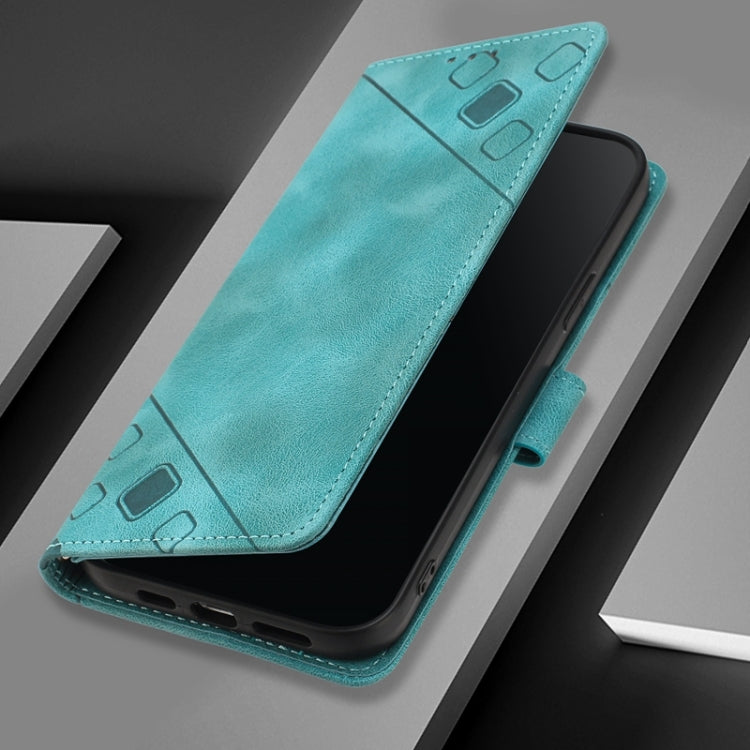 For Blackview A52 Skin Feel Embossed Leather Phone Case(Green) - More Brand by PMC TechLife | Online Shopping South Africa | PMC TechLife | Buy Now Pay Later Mobicred