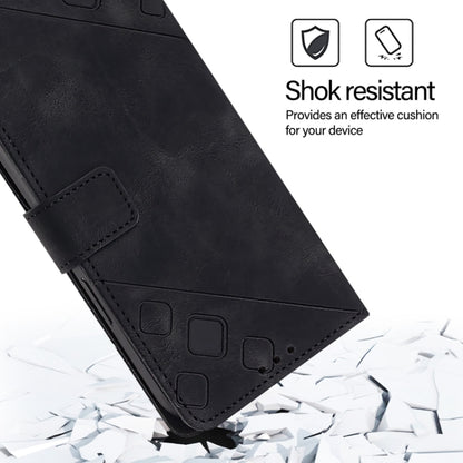 For Blackview Wave 6C Skin Feel Embossed Leather Phone Case(Black) - More Brand by PMC Jewellery | Online Shopping South Africa | PMC Jewellery | Buy Now Pay Later Mobicred