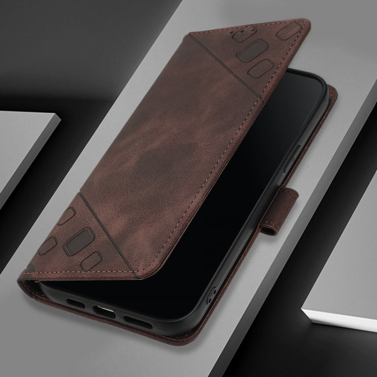 For Ulefone Note 14 Skin Feel Embossed Leather Phone Case(Brown) - Ulefone Cases by PMC Jewellery | Online Shopping South Africa | PMC Jewellery | Buy Now Pay Later Mobicred