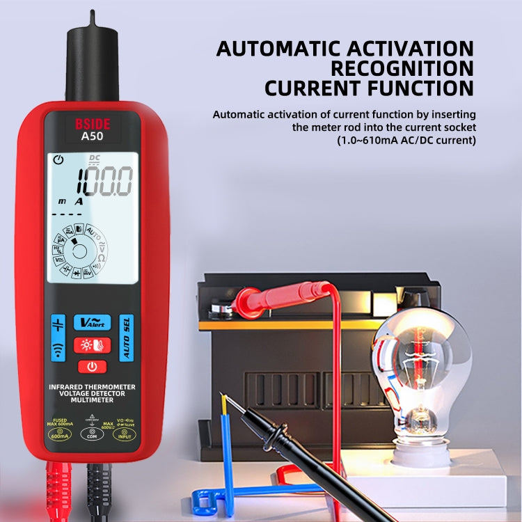 BSIDE A50 Infrared Temperature Test Digital Multimeter - Digital Multimeter by BSIDE | Online Shopping South Africa | PMC Jewellery | Buy Now Pay Later Mobicred