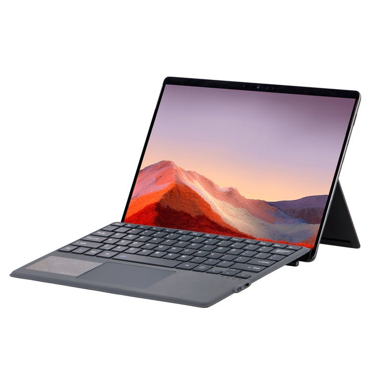 For Microsoft Surface Pro 10 / Pro 9 2089A Wireless Bluetooth Keyboard Leather Case with Touchpad(Grey) - Others Keyboard by PMC Jewellery | Online Shopping South Africa | PMC Jewellery | Buy Now Pay Later Mobicred