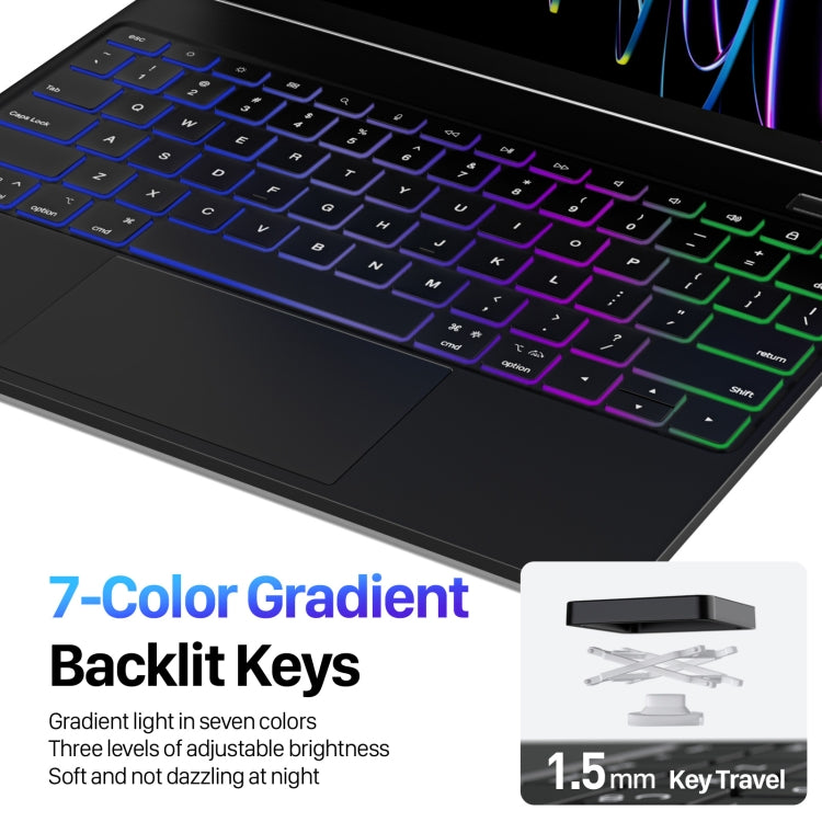 DUX DUCIS MK Series Floating Magnetic Keyboard Tablet Leather Case For iPad Air 13 2024 / Pro 12.9 2022 / 2021(Black) - Universal by DUX DUCIS | Online Shopping South Africa | PMC TechLife | Buy Now Pay Later Mobicred