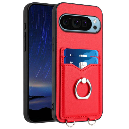 For Google Pixel 9 Pro XL R20 Ring Card Holder Phone Case(Red) - Google Cases by PMC Jewellery | Online Shopping South Africa | PMC Jewellery | Buy Now Pay Later Mobicred