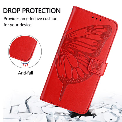 For Blackview A53 Embossed Butterfly Leather Phone Case(Red) - More Brand by PMC Jewellery | Online Shopping South Africa | PMC Jewellery | Buy Now Pay Later Mobicred