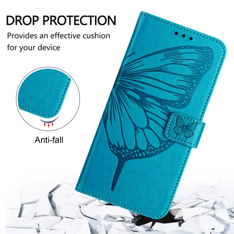 For Blackview Color 8 Embossed Butterfly Leather Phone Case(Blue) - More Brand by PMC Jewellery | Online Shopping South Africa | PMC Jewellery | Buy Now Pay Later Mobicred