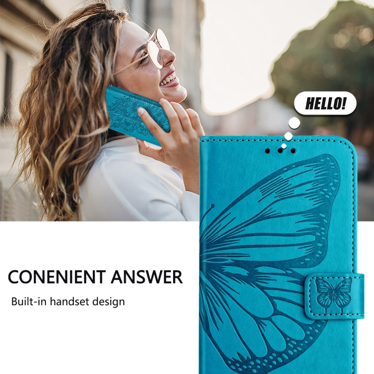 For Blackview Color 8 Embossed Butterfly Leather Phone Case(Blue) - More Brand by PMC TechLife | Online Shopping South Africa | PMC TechLife | Buy Now Pay Later Mobicred