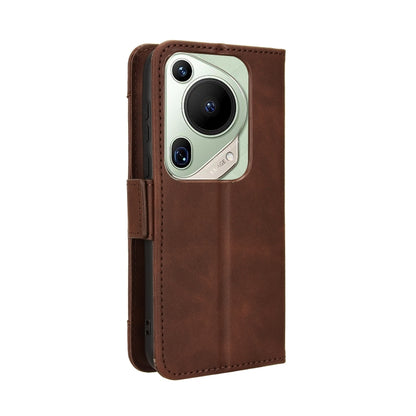 For Huawei Pura 70 Ultra Skin Feel Calf Texture Card Slots Leather Phone Case(Brown) - Huawei Cases by PMC Jewellery | Online Shopping South Africa | PMC Jewellery | Buy Now Pay Later Mobicred