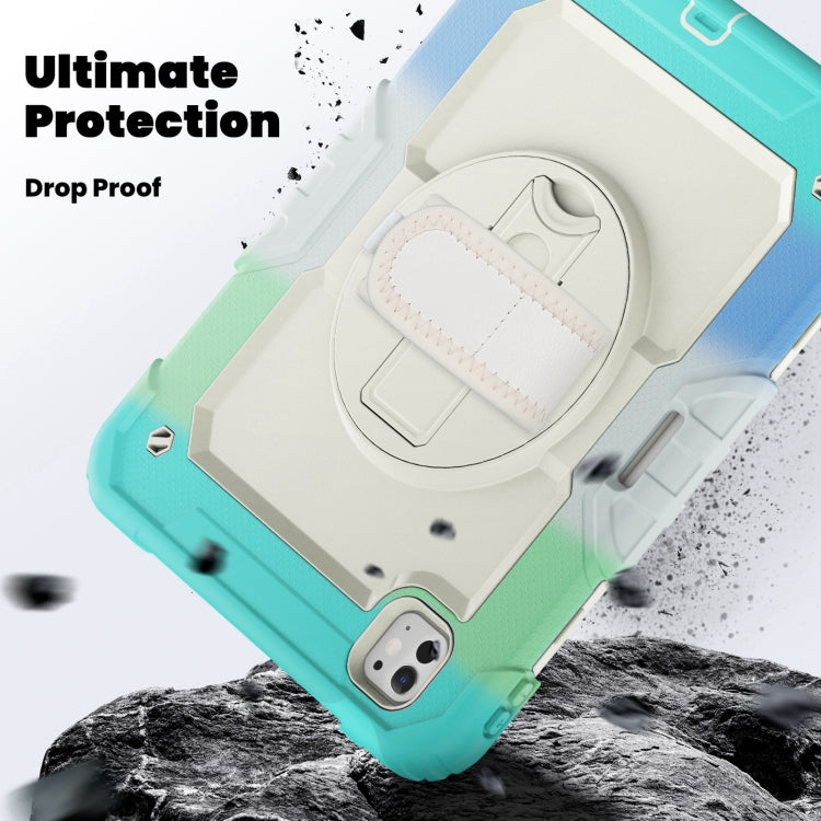 For iPad Pro 11 2024 Silicone Hybrid PC Tablet Case with Shoulder Strap(Camouflage Light Blue) - iPad Pro 11 2024 Cases by PMC TechLife | Online Shopping South Africa | PMC TechLife | Buy Now Pay Later Mobicred