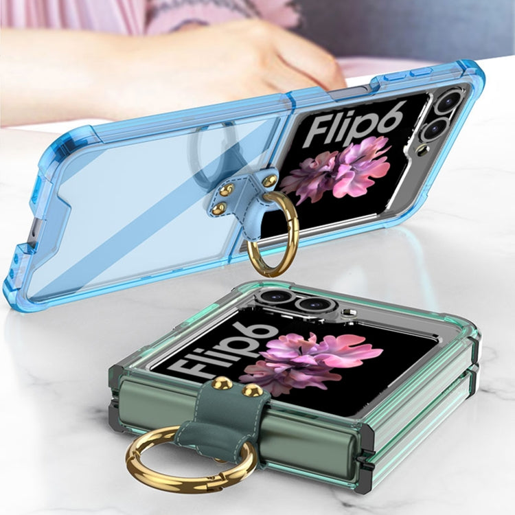 For Samsung Galaxy Z Flip6 GKK Airbag Ring Full Coverage Phone Case(Transparent) - Galaxy Z Flip6 5G Cases by GKK | Online Shopping South Africa | PMC Jewellery | Buy Now Pay Later Mobicred