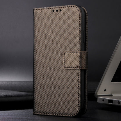 For Huawei Pura 70 Ultra Diamond Texture Leather Phone Case(Brown) - Huawei Cases by PMC Jewellery | Online Shopping South Africa | PMC Jewellery | Buy Now Pay Later Mobicred