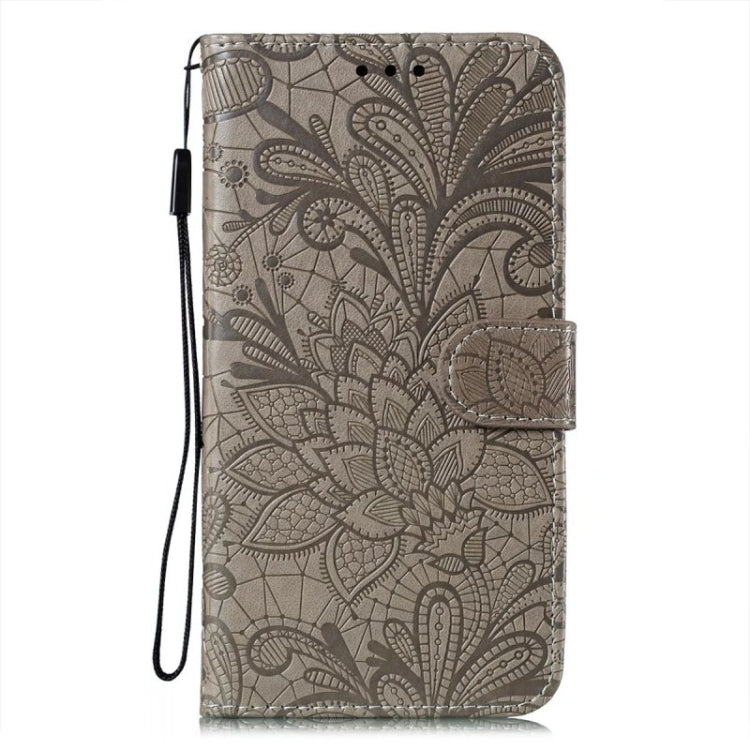 For Google Pixel 9 Pro Lace Flower Embossing Flip Leather Phone Case(Grey) - free shipping - PMC TechLife - Order now!