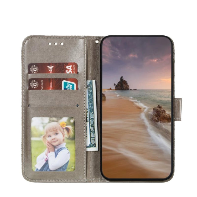 For Google Pixel 9 Pro Lace Flower Embossing Flip Leather Phone Case(Grey) - free shipping - PMC TechLife - Order now!