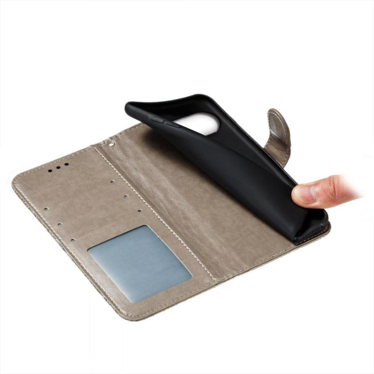 For Google Pixel 9 Pro Lace Flower Embossing Flip Leather Phone Case(Grey) - free shipping - PMC TechLife - Order now!