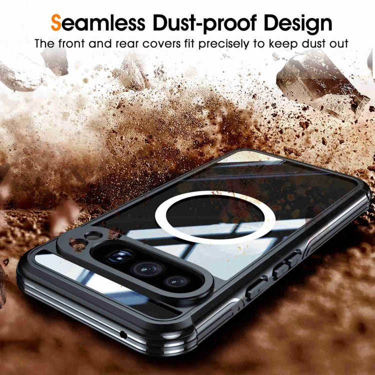 For Google Pixel 9 Pro XL RedPepper Transparent IP54 Life Waterproof Phone Case(Black) - Google Cases by RedPepper | Online Shopping South Africa | PMC TechLife | Buy Now Pay Later Mobicred