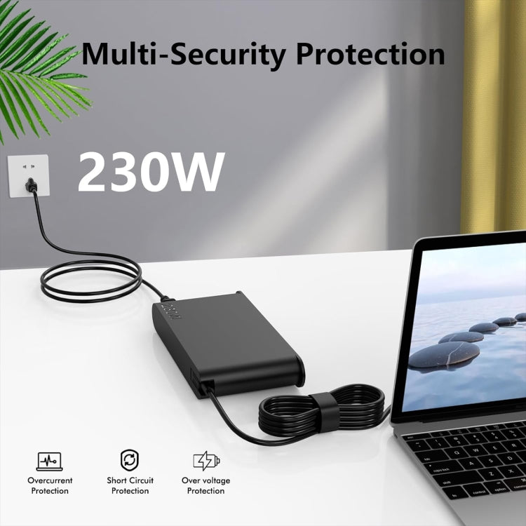 230W 20V 11.5A Laptop Notebook Power Adapter For Lenovo Big Square USB, Plug:EU Plug - For Lenovo by PMC Jewellery | Online Shopping South Africa | PMC Jewellery | Buy Now Pay Later Mobicred