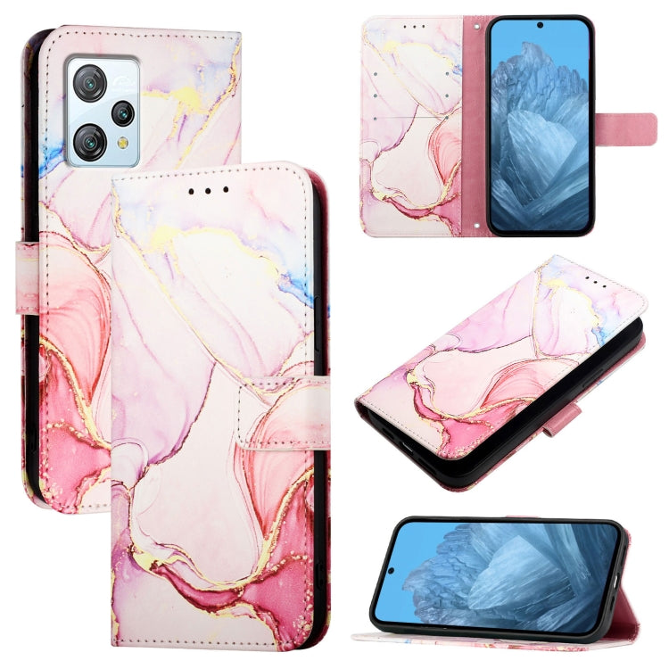 For Blackview A53 PT003 Marble Pattern Flip Leather Phone Case(Rose Gold) - More Brand by PMC Jewellery | Online Shopping South Africa | PMC Jewellery | Buy Now Pay Later Mobicred