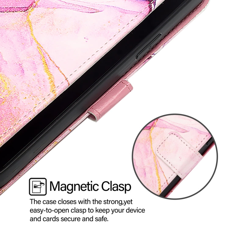 For Blackview Color 8 PT003 Marble Pattern Flip Leather Phone Case(Pink Purple Gold) - More Brand by PMC Jewellery | Online Shopping South Africa | PMC Jewellery | Buy Now Pay Later Mobicred