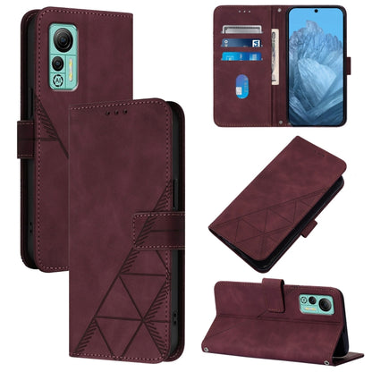 For Ulefone Note 14 Crossbody 3D Embossed Flip Leather Phone Case(Wine Red) - Ulefone Cases by PMC Jewellery | Online Shopping South Africa | PMC Jewellery | Buy Now Pay Later Mobicred