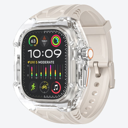 For Apple Watch Ultra 49mm Modified PC Hybrid TPU Watch Case Band(Starlight Transparent) - Watch Bands by PMC Jewellery | Online Shopping South Africa | PMC Jewellery | Buy Now Pay Later Mobicred