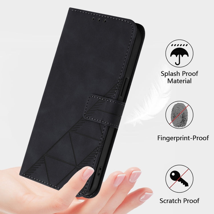 For Blackview A53 Crossbody 3D Embossed Flip Leather Phone Case(Black) - More Brand by PMC TechLife | Online Shopping South Africa | PMC TechLife | Buy Now Pay Later Mobicred