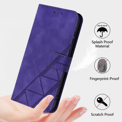 For Blackview Color 8 Crossbody 3D Embossed Flip Leather Phone Case(Purple) - More Brand by PMC Jewellery | Online Shopping South Africa | PMC Jewellery | Buy Now Pay Later Mobicred