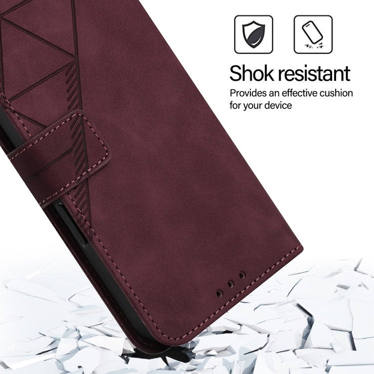 For Blackview Shark 8 Crossbody 3D Embossed Flip Leather Phone Case(Wine Red) - More Brand by PMC Jewellery | Online Shopping South Africa | PMC Jewellery | Buy Now Pay Later Mobicred