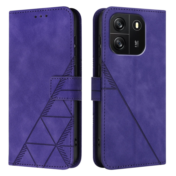 For Blackview Wave 6C Crossbody 3D Embossed Flip Leather Phone Case(Purple) - More Brand by PMC Jewellery | Online Shopping South Africa | PMC Jewellery | Buy Now Pay Later Mobicred