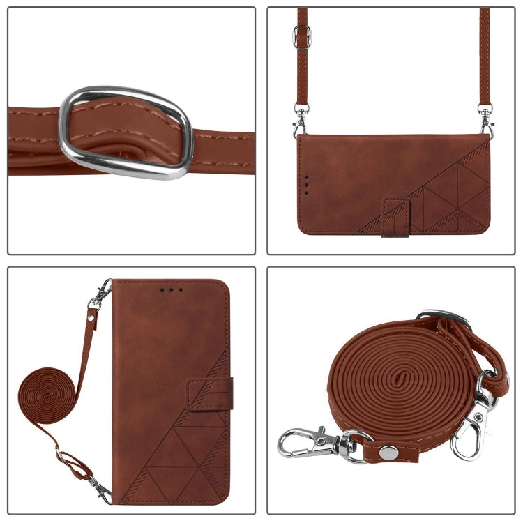 For Blackview Wave 6C Crossbody 3D Embossed Flip Leather Phone Case(Brown) - More Brand by PMC TechLife | Online Shopping South Africa | PMC TechLife | Buy Now Pay Later Mobicred