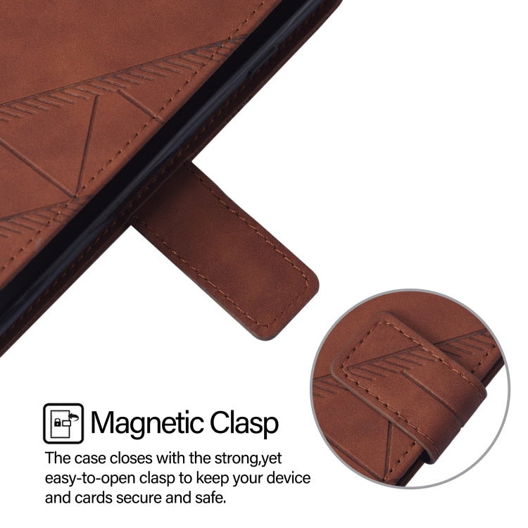 For Blackview Wave 6C Crossbody 3D Embossed Flip Leather Phone Case(Brown) - More Brand by PMC TechLife | Online Shopping South Africa | PMC TechLife | Buy Now Pay Later Mobicred
