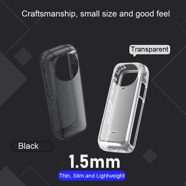 For Insta360 X4 Clear 1.5mm Soft TPU Protective Case With Hand Strap(Transperant) - Case & Bags by PMC Jewellery | Online Shopping South Africa | PMC Jewellery | Buy Now Pay Later Mobicred