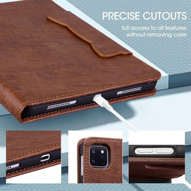 For Honor Pad X8a Cat Buckle Leather Tablet Case(Brown) - Honor by PMC TechLife | Online Shopping South Africa | PMC TechLife | Buy Now Pay Later Mobicred