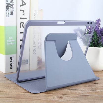 For iPad Air 13 2024 GEBEI Acrylic TPU 3-folding Rotating Smart Tablet Leather Case withh Pen Slot(Light Purple) - iPad Air 13 2024 Cases by GEBEI | Online Shopping South Africa | PMC Jewellery | Buy Now Pay Later Mobicred