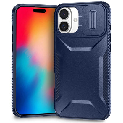 For iPhone 16 Plus Sliding Camshield Phone Case(Blue) - iPhone 16 Plus Cases by PMC Jewellery | Online Shopping South Africa | PMC Jewellery | Buy Now Pay Later Mobicred