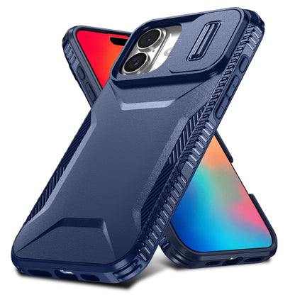 For iPhone 16 Plus Sliding Camshield Phone Case(Blue) - iPhone 16 Plus Cases by PMC Jewellery | Online Shopping South Africa | PMC Jewellery | Buy Now Pay Later Mobicred