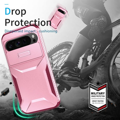 For Google Pixel 9 Pro XL Sliding Camshield Phone Case(Pink + Rose Red) - Google Cases by PMC Jewellery | Online Shopping South Africa | PMC Jewellery | Buy Now Pay Later Mobicred