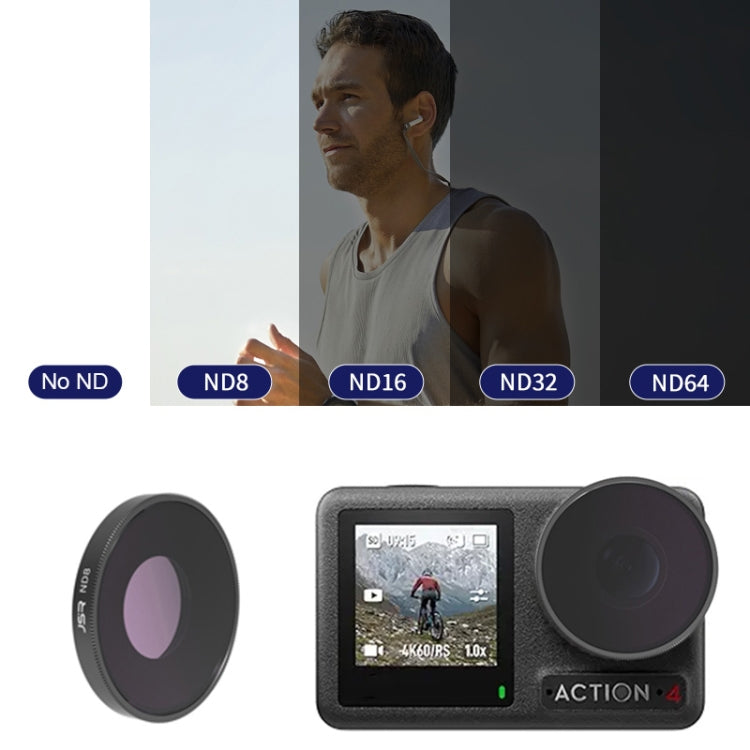 For DJI Osmo Action 4 JUNESTAR Threaded Camera Lens Filter, Filter:ND8 -  by JSR | Online Shopping South Africa | PMC Jewellery | Buy Now Pay Later Mobicred