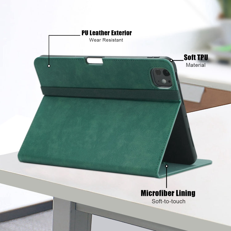 For iPad Pro 11 2024 Front Stand Smart TPU Leather Tablet Case(Green) - iPad Pro 11 2024 Cases by PMC Jewellery | Online Shopping South Africa | PMC Jewellery | Buy Now Pay Later Mobicred