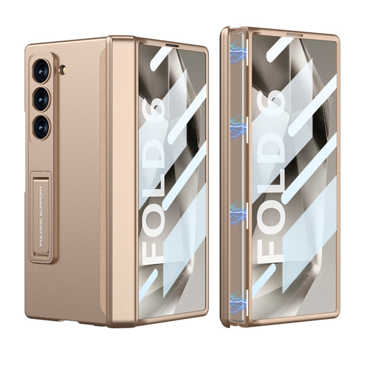 For Samsung Galaxy Z Fold6 GKK Integrated Full Coverage Magnetic Fold Phone Case(Gold) - Galaxy Z Fold6 5G Cases by GKK | Online Shopping South Africa | PMC Jewellery | Buy Now Pay Later Mobicred