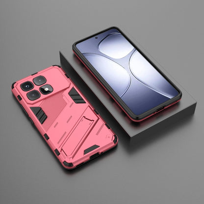 For Redmi K70 Ultra Global Punk Armor 2 in 1 PC + TPU Phone Case with Holder(Light Red) - Xiaomi Cases by PMC Jewellery | Online Shopping South Africa | PMC Jewellery | Buy Now Pay Later Mobicred