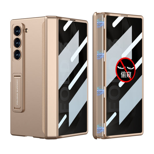 For Samsung Galaxy Z Fold6 GKK Integrated Anti Peep Full Coverage Magnetic Fold Phone Case(Gold) - Galaxy Z Fold6 5G Cases by GKK | Online Shopping South Africa | PMC Jewellery | Buy Now Pay Later Mobicred