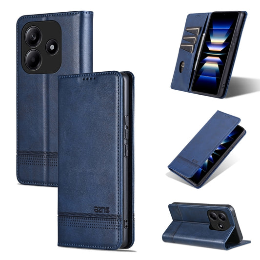 For Redmi Note 14 5G AZNS Magnetic Calf Texture Flip Leather Phone Case(Dark Blue) - Note 14 Cases by AZNS | Online Shopping South Africa | PMC Jewellery | Buy Now Pay Later Mobicred