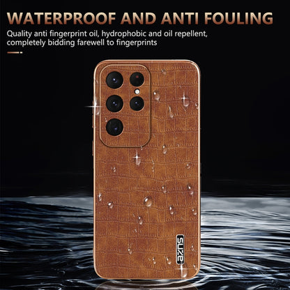 For Samsung Galaxy S25 Ultra 5G AZNS Electroplated Frame Crocodile Texture Full Coverage Phone Case(Green) - Galaxy S25 Ultra 5G Cases by AZNS | Online Shopping South Africa | PMC Jewellery | Buy Now Pay Later Mobicred