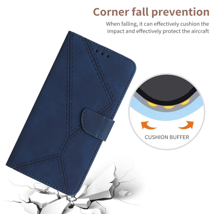 For Samsung Galaxy S25 Ultra 5G Stitching Embossed Leather Phone Case(Blue) - free shipping - PMC Jewellery - Order now!