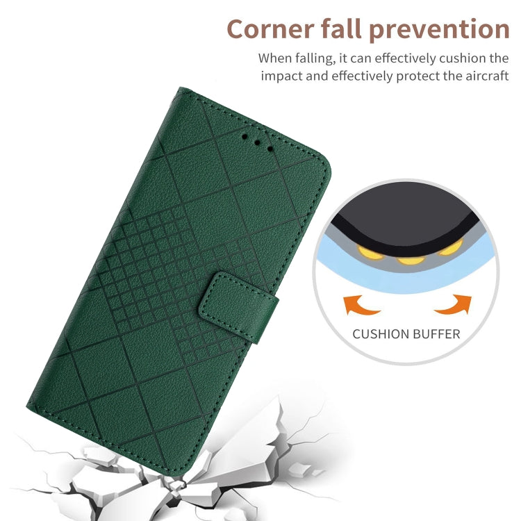 For Samsung Galaxy S25 Ultra 5G Rhombic Grid Texture Leather Phone Case(Green) - Galaxy S25 Ultra 5G Cases by PMC Jewellery | Online Shopping South Africa | PMC Jewellery | Buy Now Pay Later Mobicred