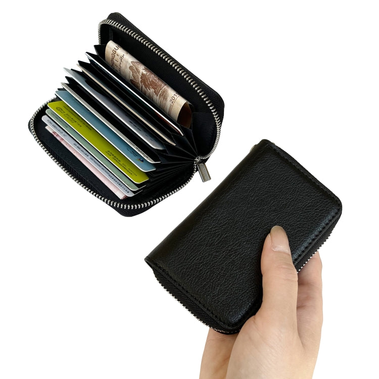 For Google Pixel 6 Pro Solid Color Zipper 11-Card Slots Bag Phone Case with Lanyard(Black) - Google Cases by PMC TechLife | Online Shopping South Africa | PMC TechLife | Buy Now Pay Later Mobicred