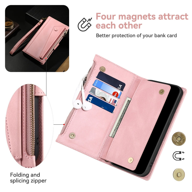 For Samsung Galaxy S25 Ultra 5G ESEBLE Retro Frosted RFID Flip Leather Phone Case(Rose Gold) - Galaxy S25 Ultra 5G Cases by ESEBLE | Online Shopping South Africa | PMC Jewellery | Buy Now Pay Later Mobicred