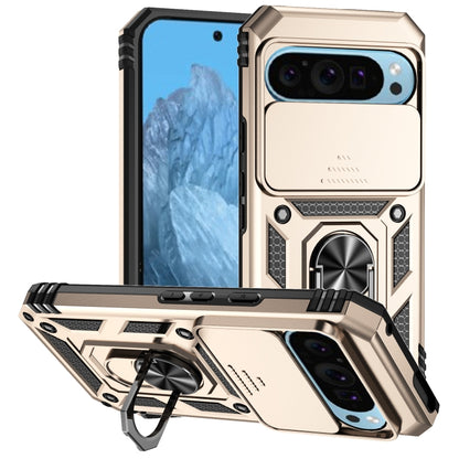 For Google Pixel 9 Sliding Camshield Holder Phone Case(Gold) - Google Cases by PMC Jewellery | Online Shopping South Africa | PMC Jewellery | Buy Now Pay Later Mobicred