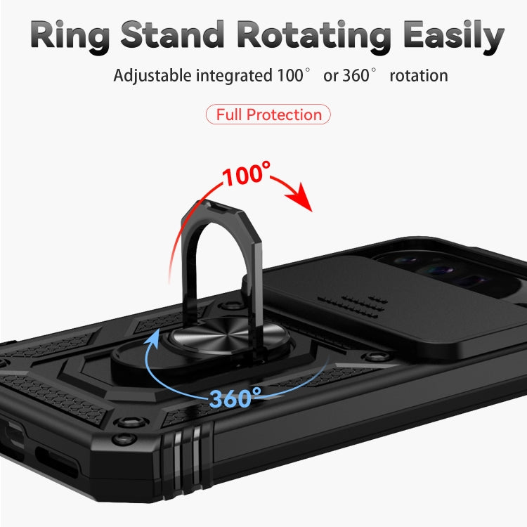 For Google Pixel 9 Pro Sliding Camshield Holder Phone Case(Black) - Google Cases by PMC TechLife | Online Shopping South Africa | PMC TechLife | Buy Now Pay Later Mobicred
