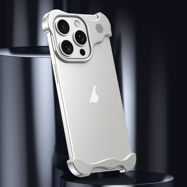 For iPhone 12 Pro Aromatherapy Alloy Frameless Phone Case(Silver) - iPhone 12 / 12 Pro Cases by PMC Jewellery | Online Shopping South Africa | PMC Jewellery | Buy Now Pay Later Mobicred