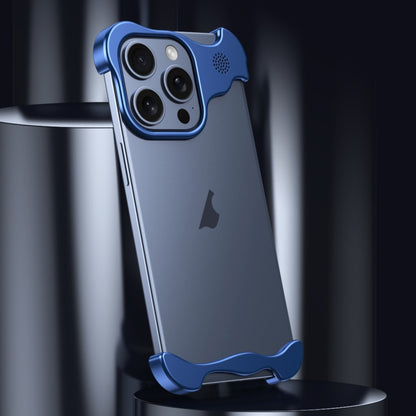 For iPhone 13 Pro Max Aromatherapy Alloy Frameless Phone Case(Blue) - iPhone 13 Pro Max Cases by PMC Jewellery | Online Shopping South Africa | PMC Jewellery | Buy Now Pay Later Mobicred